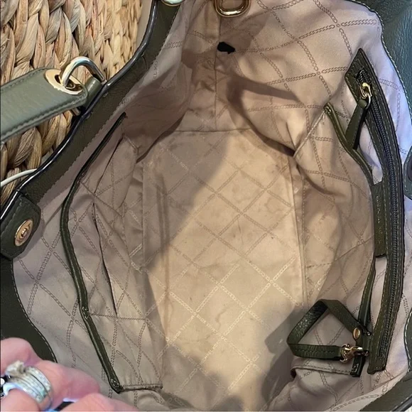 Michael Kors olive green Tote Bag with Gold Accents - Picture 7 of 7